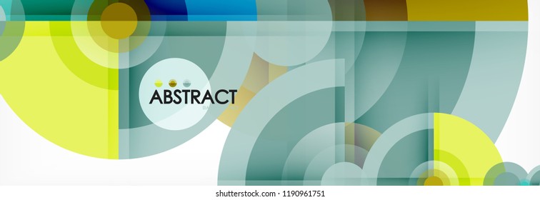 Circle abstract background, vector illustration