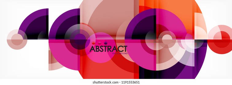 Circle abstract background, vector illustration