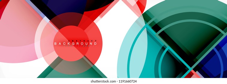 Circle abstract background, vector illustration
