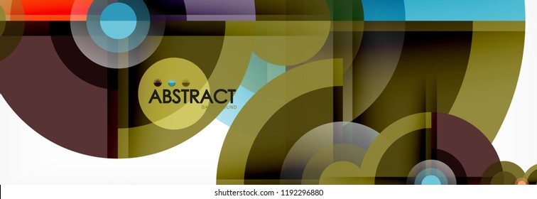 Circle abstract background, vector illustration