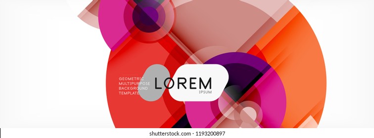 Circle abstract background, vector illustration