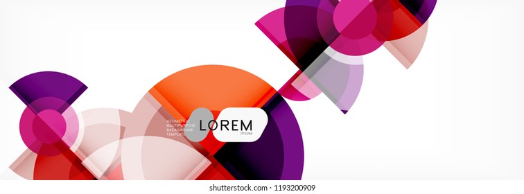 Circle abstract background, vector illustration