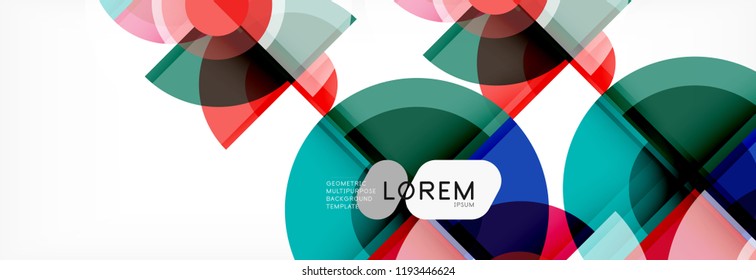 Circle abstract background, vector illustration