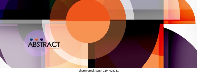 Circle abstract background, vector illustration