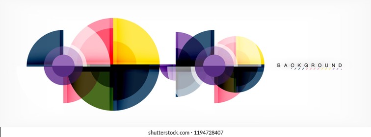 Circle abstract background, vector illustration