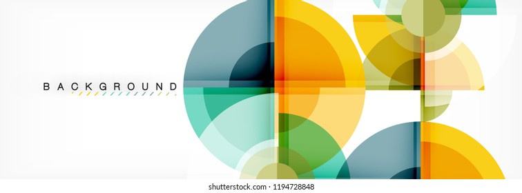 Circle abstract background, vector illustration