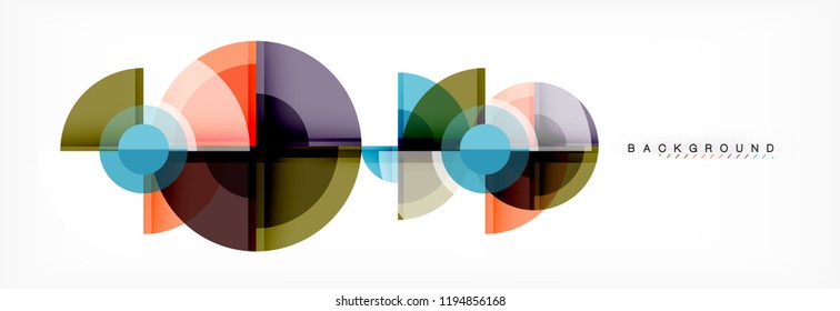 Circle abstract background, vector illustration