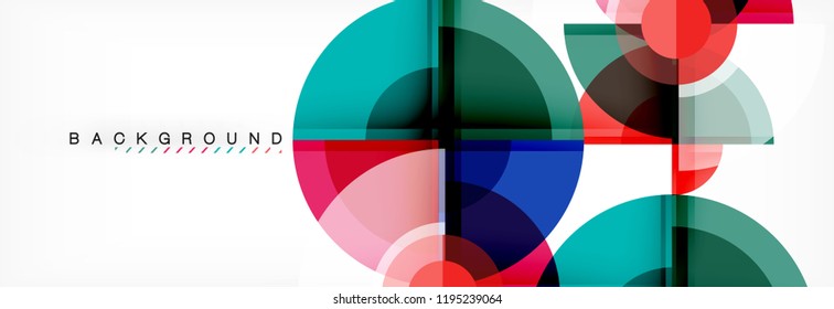 Circle abstract background, vector illustration
