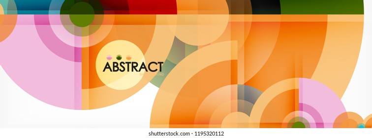 Circle abstract background, vector illustration