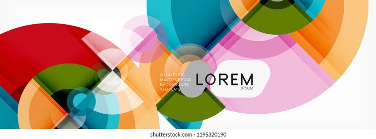 Circle abstract background, vector illustration