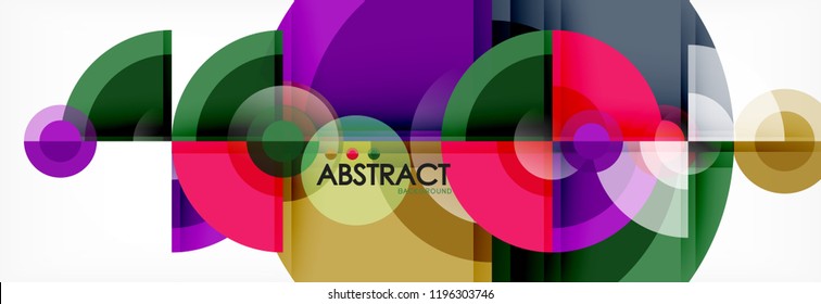 Circle abstract background, vector illustration