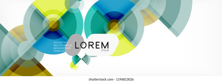 Circle abstract background, vector illustration