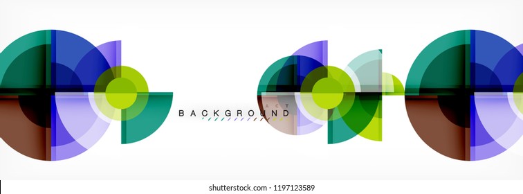 Circle abstract background, vector illustration