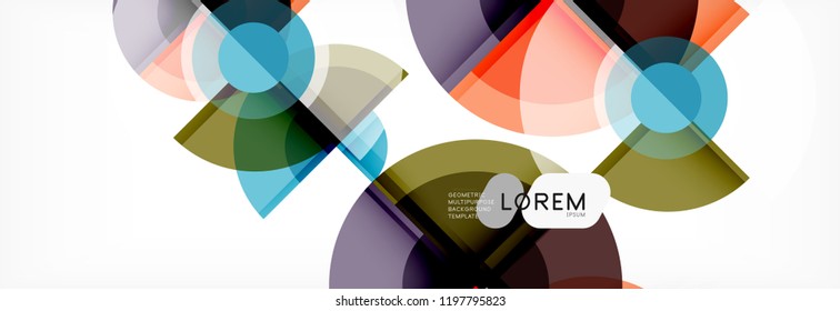 Circle abstract background, vector illustration