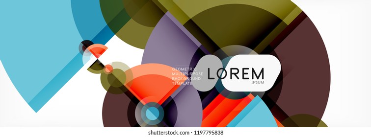 Circle abstract background, vector illustration