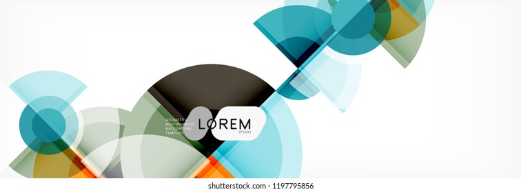 Circle abstract background, vector illustration