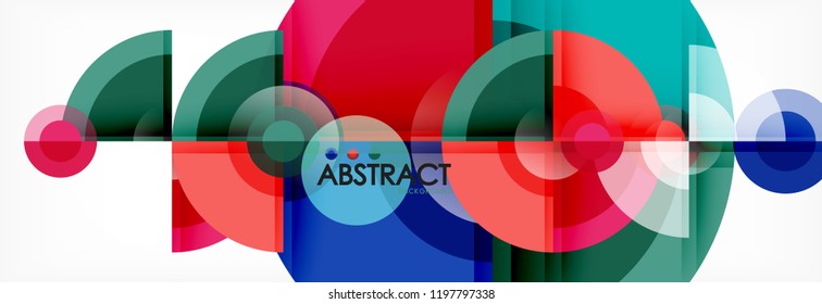 Circle abstract background, vector illustration