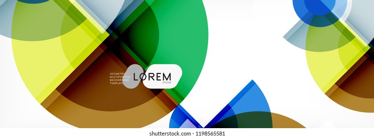Circle abstract background, vector illustration