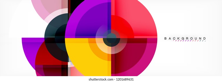 Circle abstract background, vector illustration