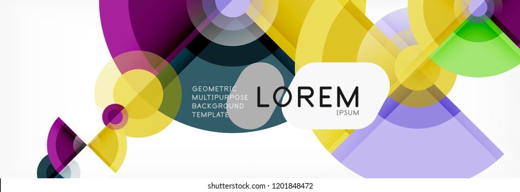 Circle abstract background, vector illustration