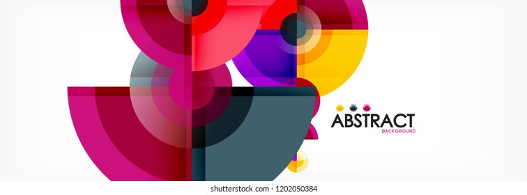 Circle abstract background, vector illustration