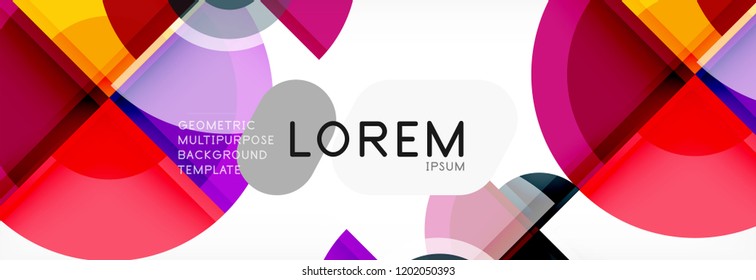 Circle abstract background, vector illustration