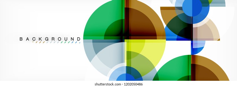 Circle abstract background, vector illustration