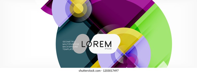 Circle abstract background, vector illustration