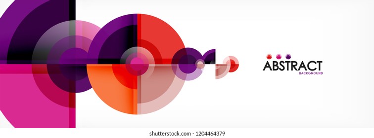 Circle abstract background, vector illustration