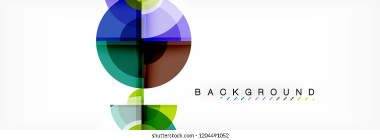 Circle abstract background, vector illustration