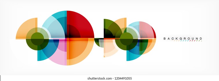 Circle abstract background, vector illustration