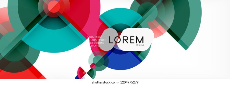 Circle abstract background, vector illustration