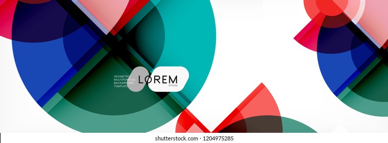 Circle abstract background, vector illustration