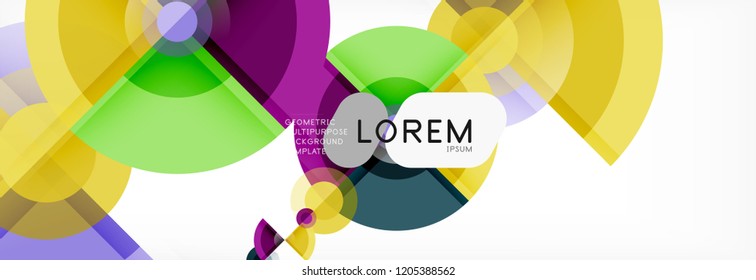 Circle abstract background, vector illustration