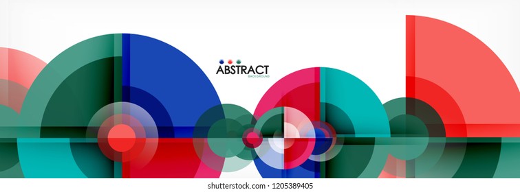 Circle abstract background, vector illustration