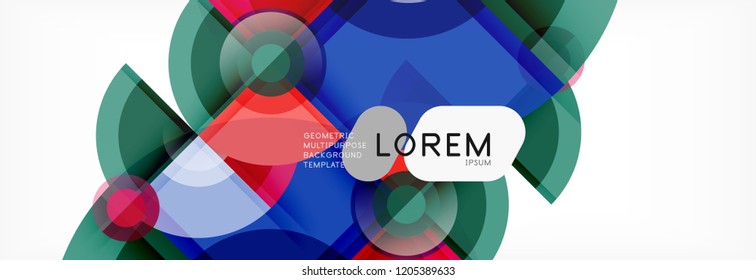 Circle abstract background, vector illustration