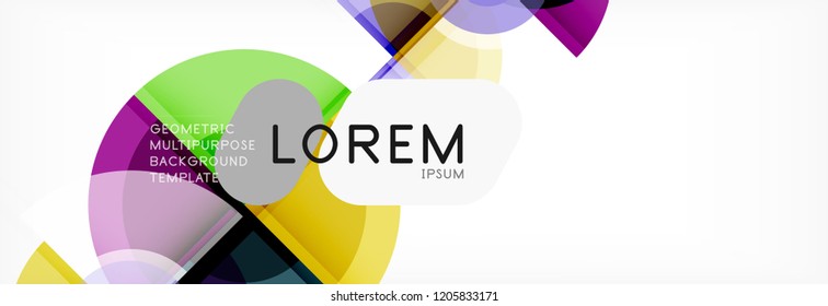 Circle abstract background, vector illustration