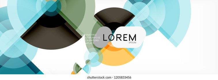 Circle abstract background, vector illustration