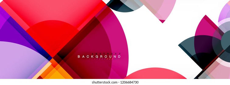 Circle abstract background, vector illustration