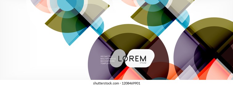 Circle abstract background, vector illustration