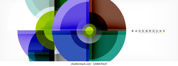 Circle abstract background, vector illustration