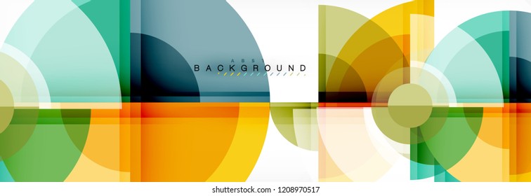 Circle abstract background, vector illustration
