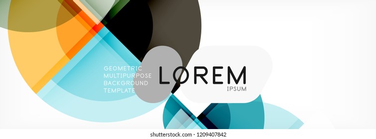 Circle abstract background, vector illustration