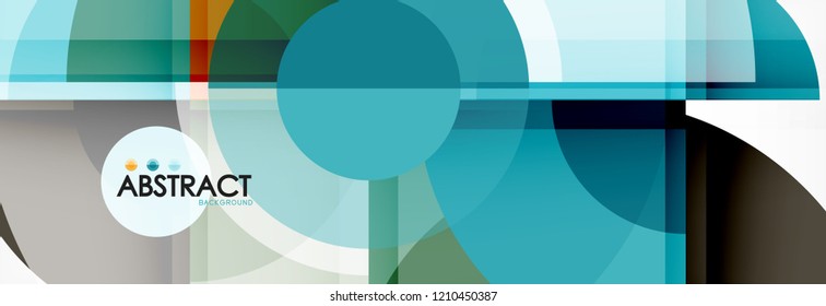 Circle abstract background, vector illustration