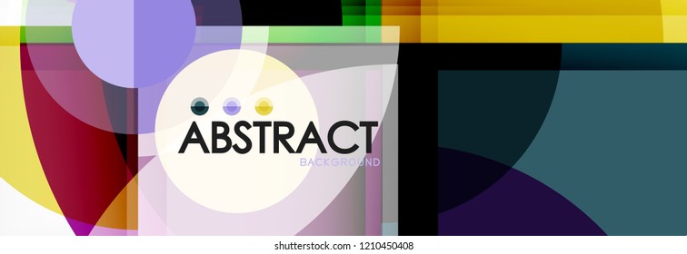 Circle abstract background, vector illustration