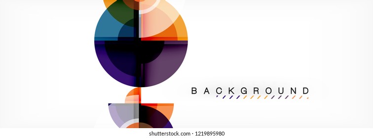 Circle abstract background, vector illustration
