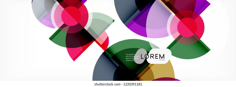 Circle abstract background, vector illustration