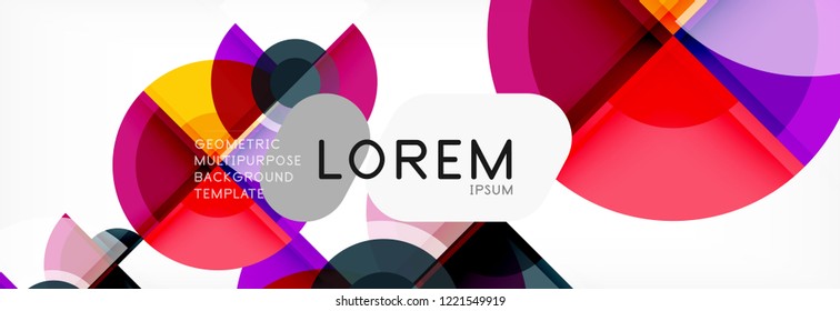 Circle abstract background, vector illustration