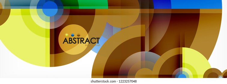 Circle abstract background, vector illustration
