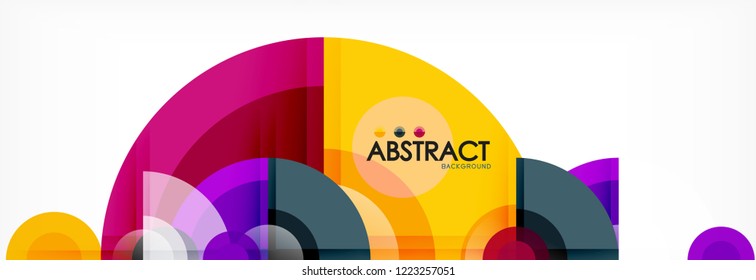 Circle abstract background, vector illustration